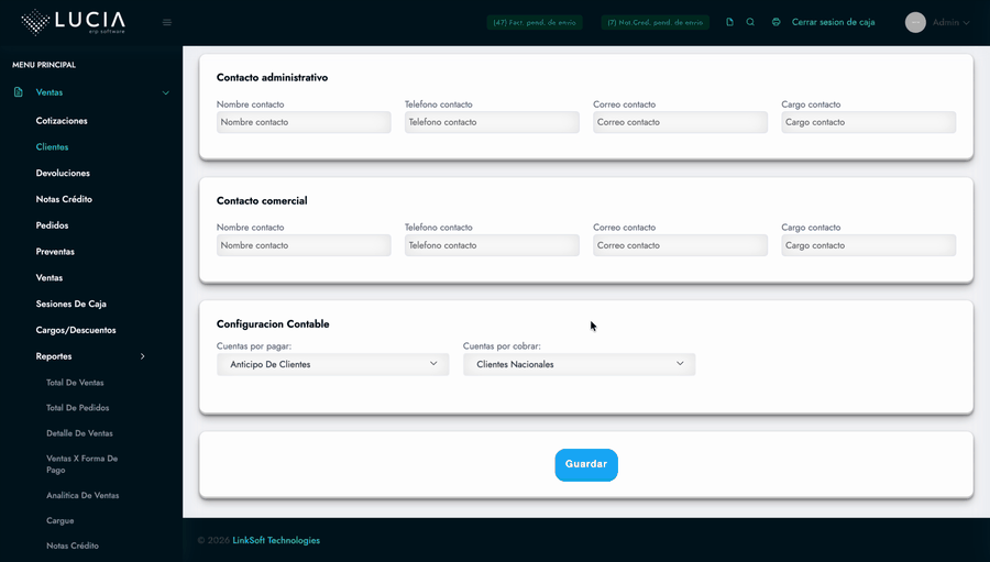 Añadir Contactos y Configuración Contable