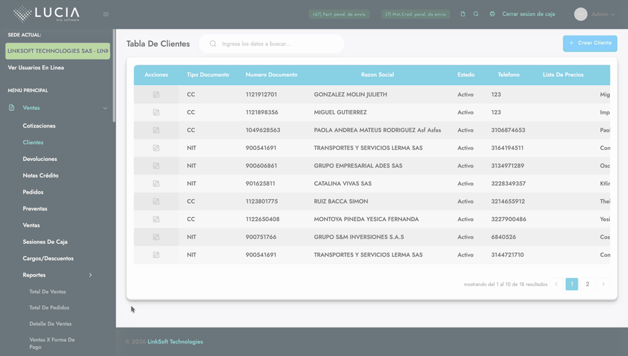 Editar un Cliente Existente